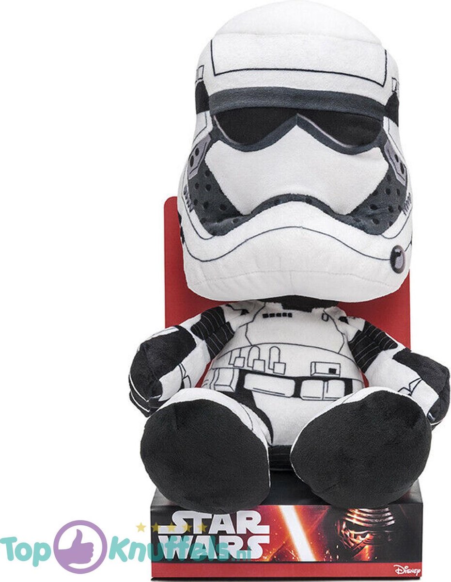 Disney Star Wars Stormtrooper Pluche Knuffel + Displaydoos 30 cm | Star Wars Peluche Plush Toy | Best friend of Yoda, Porg, Han Solo, Boba Fett, Darth Vader | Speelgoed Knuffelpop voor kinderen